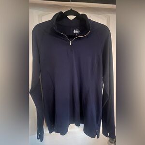 REI Navy Zippered Sport Top LG